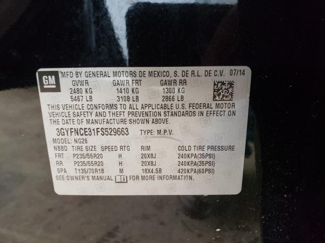 Photo 9 VIN: 3GYFNCE31FS529663 - CADILLAC SRX PERFOR 