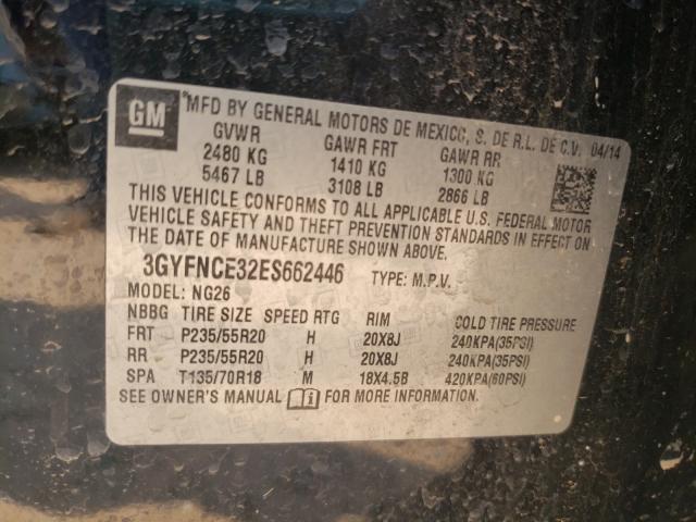 Photo 9 VIN: 3GYFNCE32ES662446 - CADILLAC SRX PERFOR 