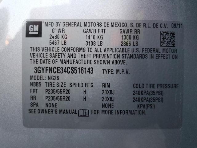 Photo 12 VIN: 3GYFNCE34CS516143 - CADILLAC SRX PREMIU 