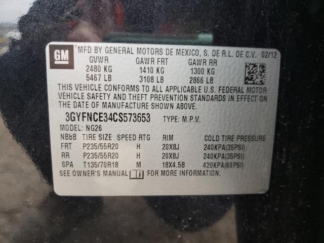 Photo 9 VIN: 3GYFNCE34CS573653 - CADILLAC SRX PREMIU 