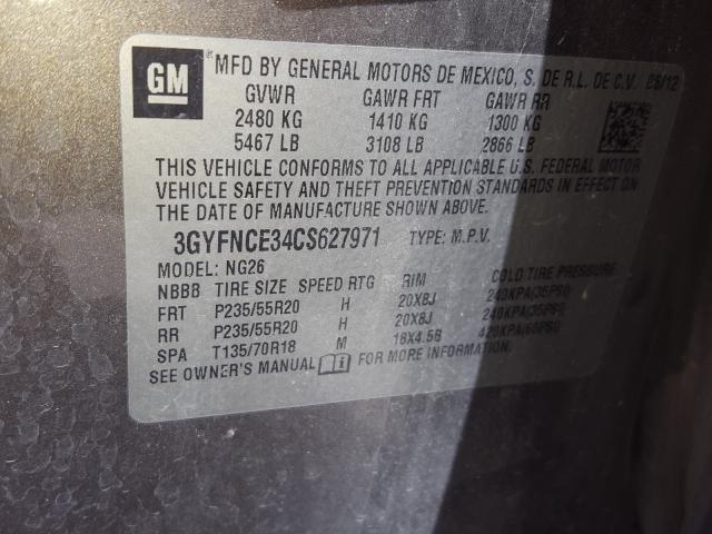 Photo 9 VIN: 3GYFNCE34CS627971 - CADILLAC SRX PREMIU 