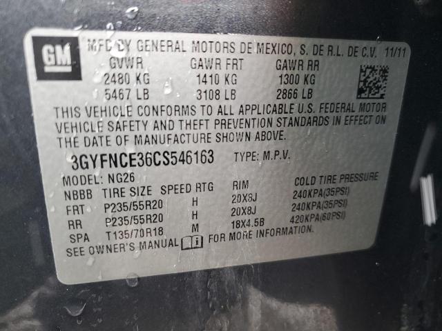 Photo 12 VIN: 3GYFNCE36CS546163 - CADILLAC SRX 