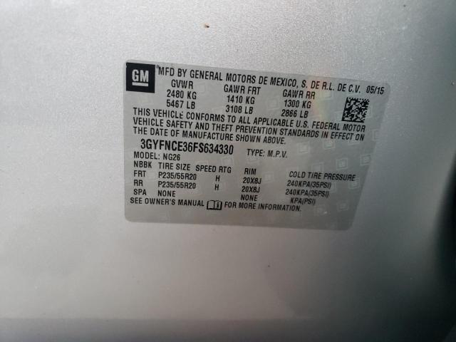 Photo 9 VIN: 3GYFNCE36FS634330 - CADILLAC SRX PERFOR 