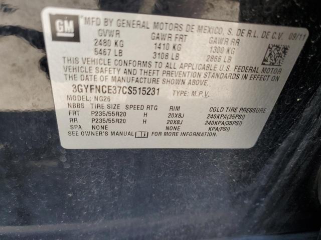 Photo 12 VIN: 3GYFNCE37CS515231 - CADILLAC SRX PREMIU 