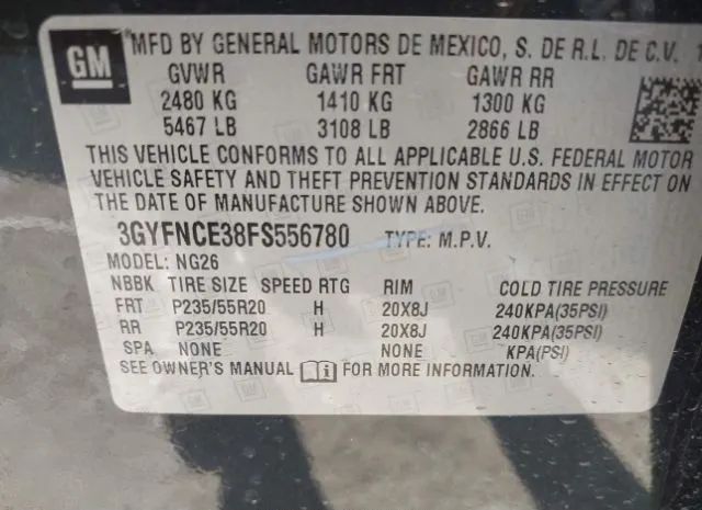 Photo 8 VIN: 3GYFNCE38FS556780 - CADILLAC SRX 