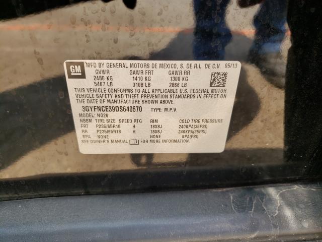 Photo 9 VIN: 3GYFNCE39DS640670 - CADILLAC SRX 