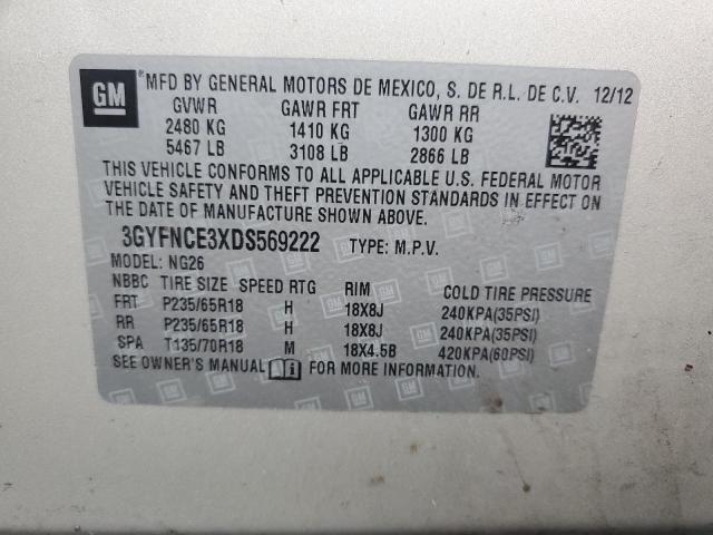 Photo 13 VIN: 3GYFNCE3XDS569222 - CADILLAC SRX 