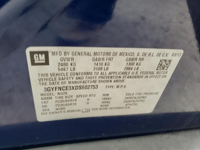 Photo 9 VIN: 3GYFNCE3XDS602753 - CADILLAC SRX LUXURY 