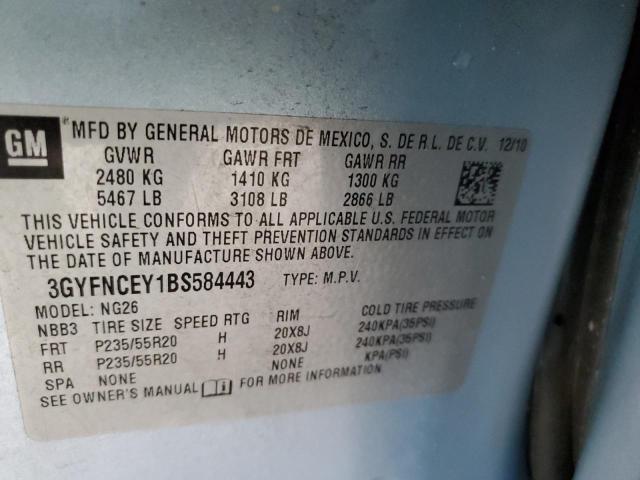 Photo 12 VIN: 3GYFNCEY1BS584443 - CADILLAC SRX PREMIU 