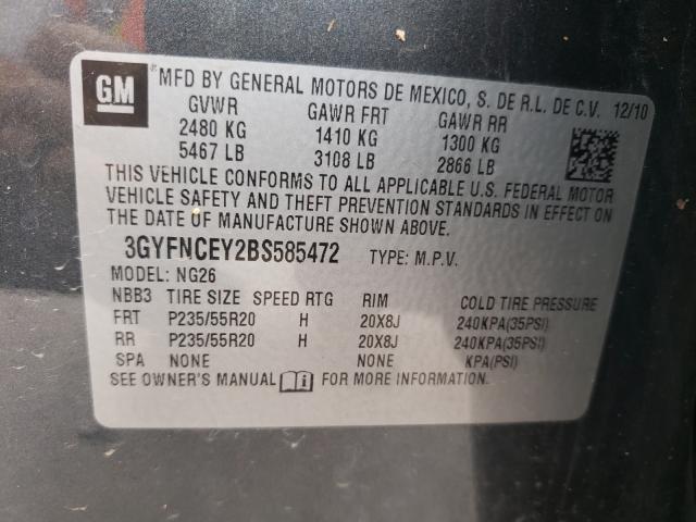 Photo 9 VIN: 3GYFNCEY2BS585472 - CADILLAC SRX PREMIU 