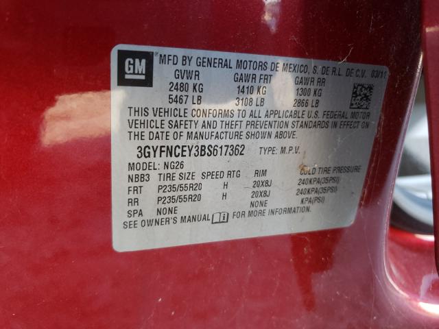 Photo 7 VIN: 3GYFNCEY3BS617362 - CADILLAC SRX PREMIU 