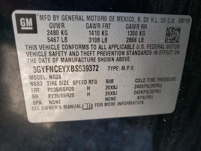 Photo 9 VIN: 3GYFNCEYXBS539372 - CADILLAC SRX PREMIU 