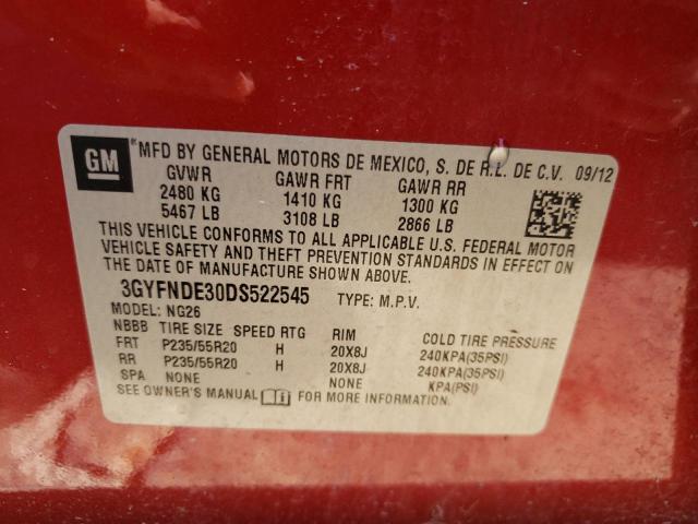 Photo 9 VIN: 3GYFNDE30DS522545 - CADILLAC SRX PERFOR 