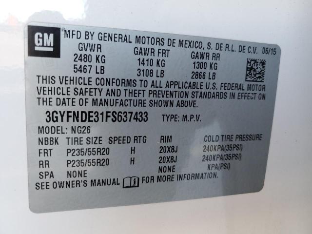 Photo 11 VIN: 3GYFNDE31FS637433 - CADILLAC SRX PREMIU 