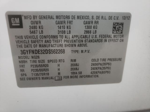 Photo 9 VIN: 3GYFNDE32DS562268 - CADILLAC SRX PERFOR 