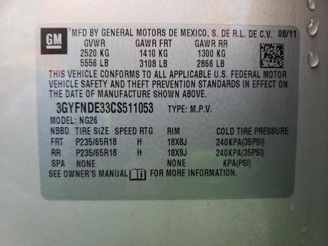 Photo 11 VIN: 3GYFNDE33CS511053 - CADILLAC SRX 