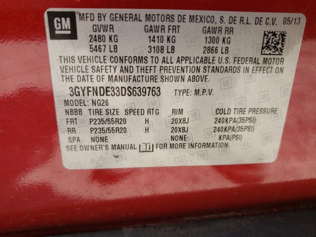 Photo 9 VIN: 3GYFNDE33DS639763 - CADILLAC SRX PERFOR 