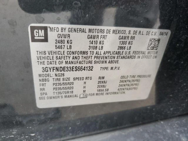 Photo 13 VIN: 3GYFNDE33ES664132 - CADILLAC SRX PREMIU 