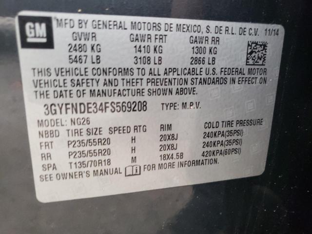 Photo 9 VIN: 3GYFNDE34FS569208 - CADILLAC SRX PREMIU 