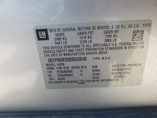 Photo 9 VIN: 3GYFNDE35DS550549 - CADILLAC SRX PERFOR 