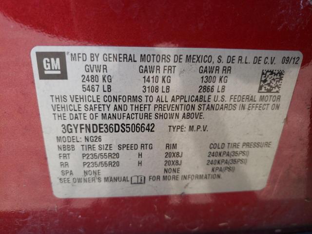 Photo 9 VIN: 3GYFNDE36DS506642 - CADILLAC SRX PERFOR 