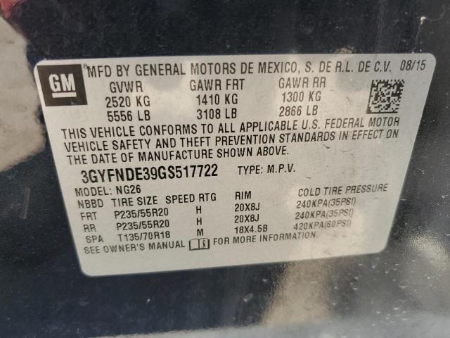 Photo 11 VIN: 3GYFNDE39GS517722 - CADILLAC SRX PREMIU 