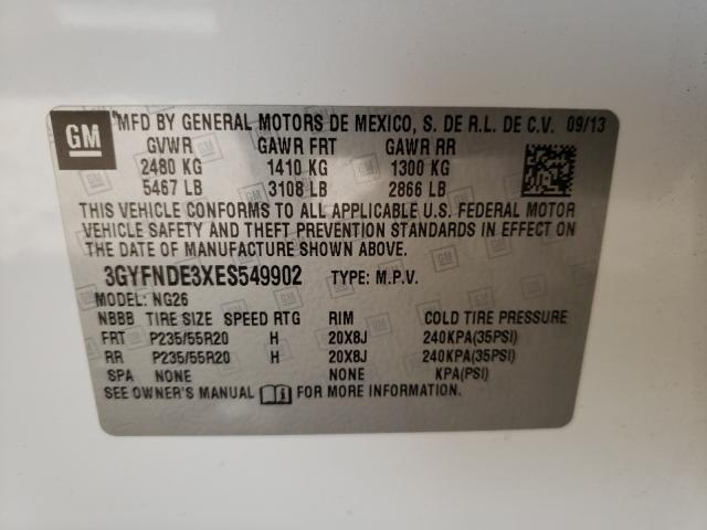 Photo 9 VIN: 3GYFNDE3XES549902 - CADILLAC SRX PREMIU 