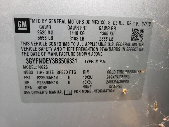 Photo 9 VIN: 3GYFNDEY3BS509331 - CADILLAC SRX LUXURY 