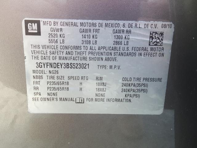 Photo 9 VIN: 3GYFNDEY3BS523021 - CADILLAC SRX LUXURY 