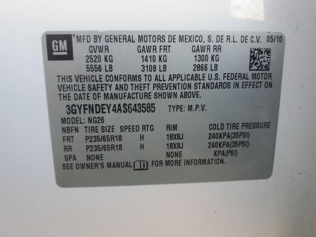 Photo 12 VIN: 3GYFNDEY4AS643585 - CADILLAC SRX LUXURY 