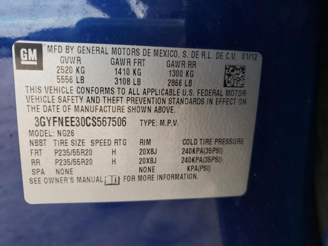 Photo 9 VIN: 3GYFNEE30CS567506 - CADILLAC SRX PERFOR 