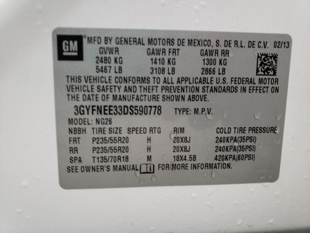 Photo 9 VIN: 3GYFNEE33DS590778 - CADILLAC SRX PREMIU 