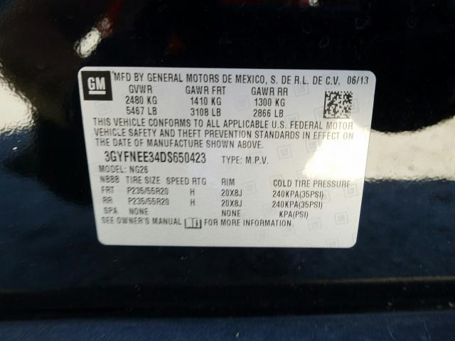 Photo 9 VIN: 3GYFNEE34DS650423 - CADILLAC SRX PREMIU 