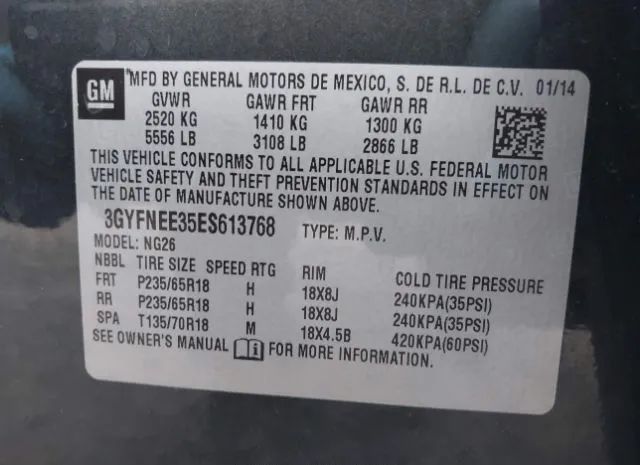 Photo 8 VIN: 3GYFNEE35ES613768 - CADILLAC SRX 