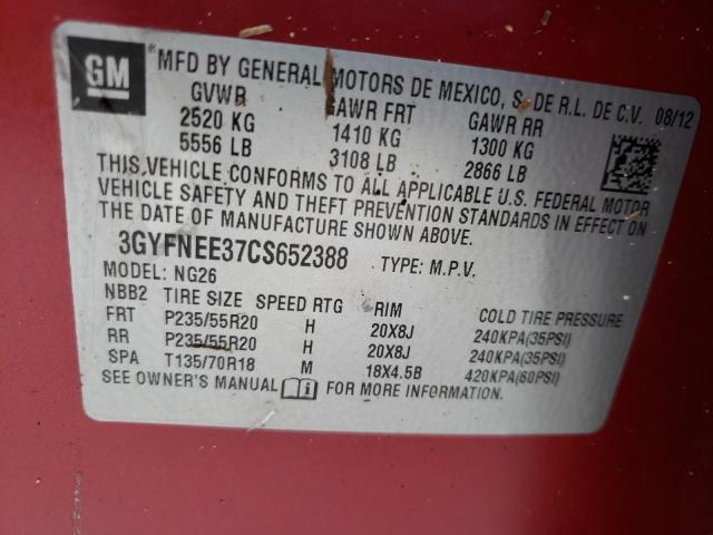 Photo 9 VIN: 3GYFNEE37CS652388 - CADILLAC SRX PERFOR 