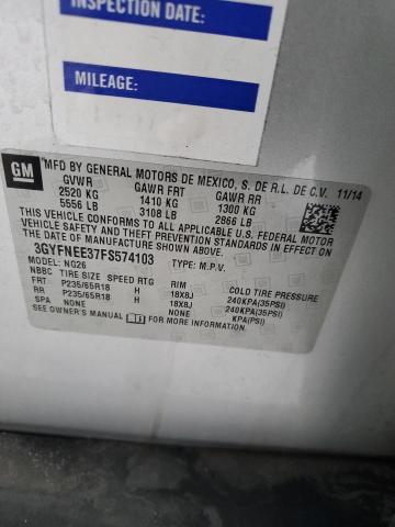 Photo 12 VIN: 3GYFNEE37FS574103 - CADILLAC SRX LUXURY 