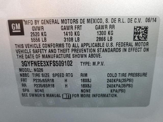 Photo 12 VIN: 3GYFNEE3XFS509102 - CADILLAC SRX 