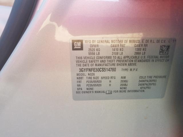 Photo 9 VIN: 3GYFNFE30CS514780 - CADILLAC SRX PREMIU 