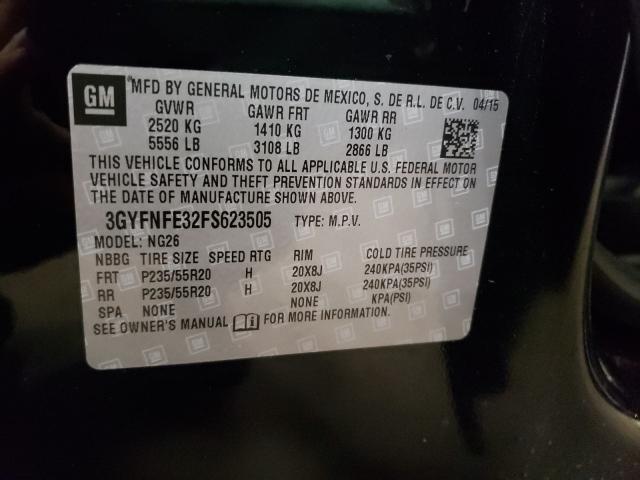 Photo 9 VIN: 3GYFNFE32FS623505 - CADILLAC SRX PERFOR 