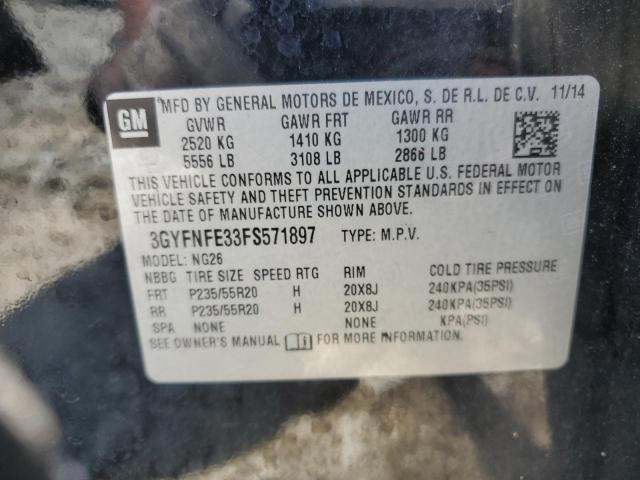 Photo 12 VIN: 3GYFNFE33FS571897 - CADILLAC SRX PERFOR 