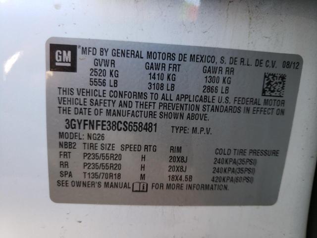 Photo 11 VIN: 3GYFNFE38CS658481 - CADILLAC SRX PREMIU 