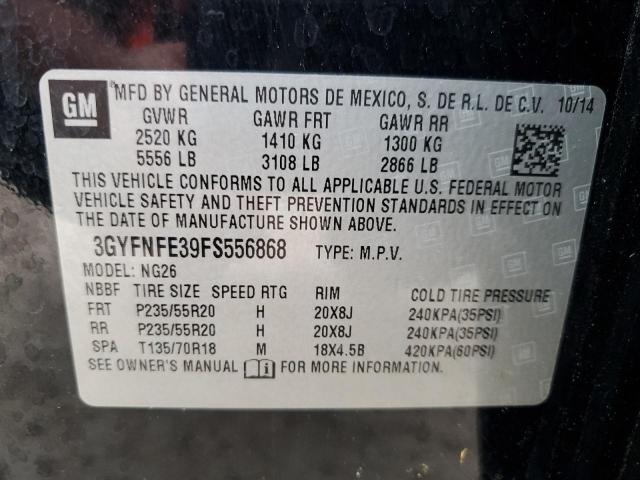 Photo 11 VIN: 3GYFNFE39FS556868 - CADILLAC SRX 