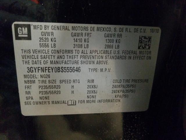 Photo 9 VIN: 3GYFNFEY0BS555646 - CADILLAC SRX PREMIU 