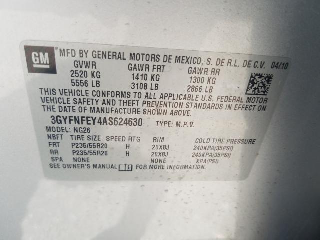 Photo 9 VIN: 3GYFNFEY4AS624630 - CADILLAC SRX PREMIU 