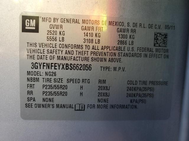 Photo 11 VIN: 3GYFNFEYXBS662056 - CADILLAC SRX 