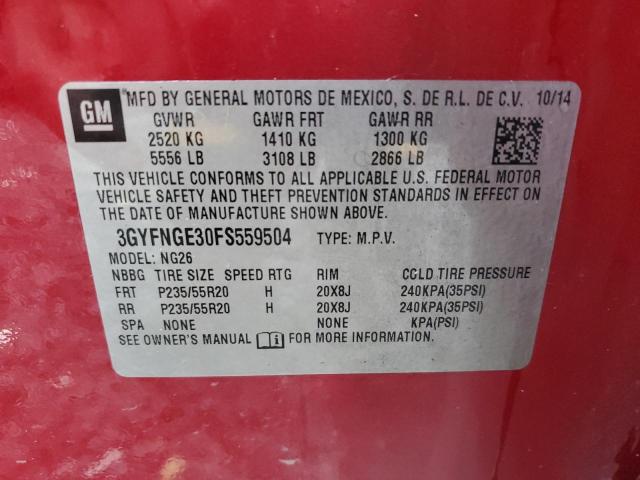 Photo 13 VIN: 3GYFNGE30FS559504 - CADILLAC SRX PREMIU 