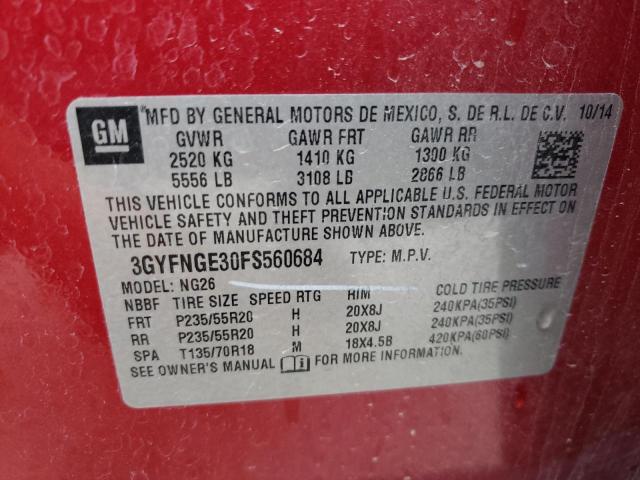 Photo 9 VIN: 3GYFNGE30FS560684 - CADILLAC SRX PREMIU 