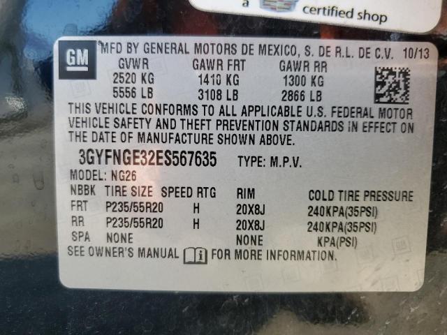 Photo 12 VIN: 3GYFNGE32ES567635 - CADILLAC SRX PREMIU 