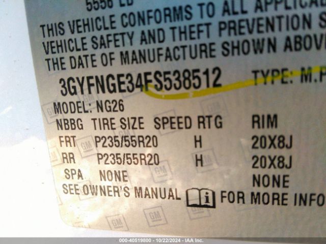 Photo 8 VIN: 3GYFNGE34FS538512 - CADILLAC SRX 