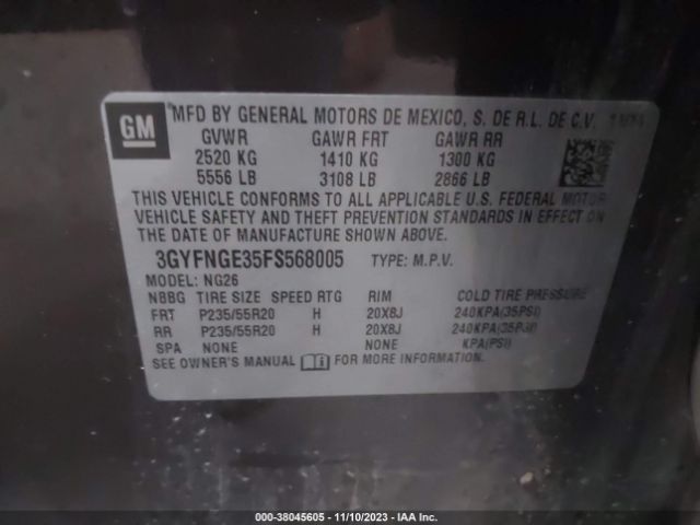 Photo 8 VIN: 3GYFNGE35FS568005 - CADILLAC SRX 